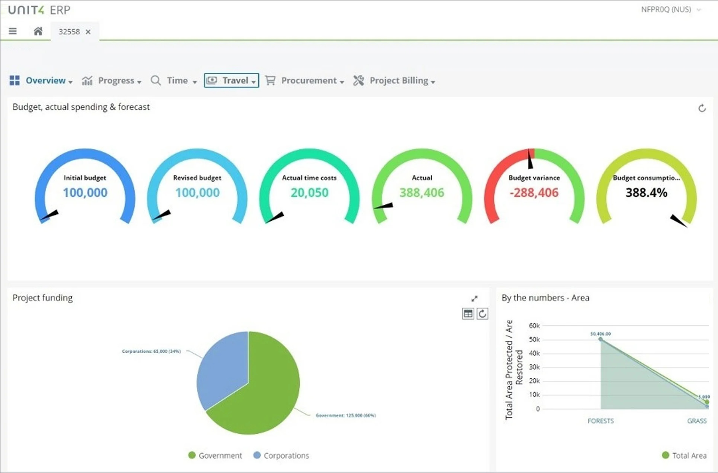Unit4 screenshot - Le 10 migliori soluzioni software ERP con IA recensite nel 2026
