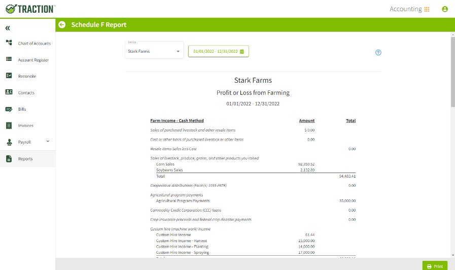 Traction screenshot - Las 10 Mejores Herramientas de Contabilidad Agrícola Analizadas en 2026