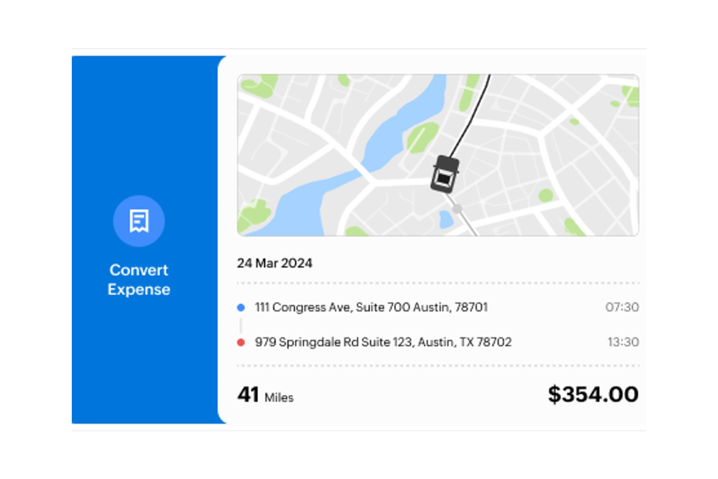 Zoho Expense screenshot - 10 Software per il Monitoraggio dei Chilometri per il 2026