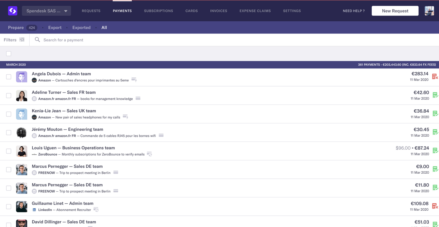Spendesk screenshot - Las 10 Mejores Alternativas a Ramp Analizadas en 2026