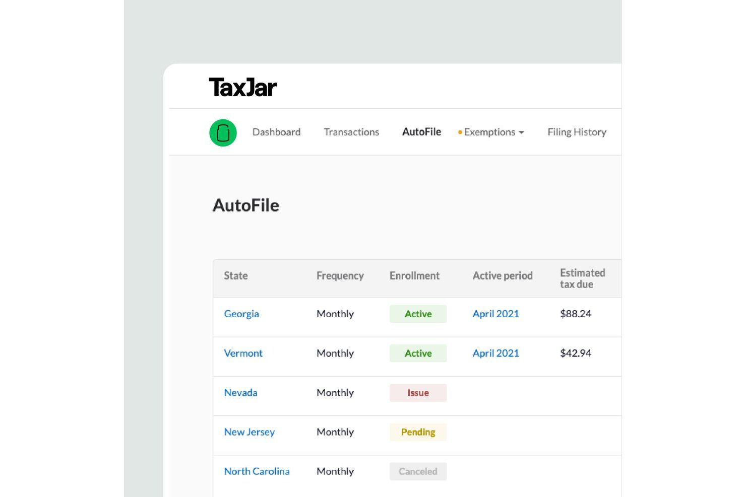 TaxJar screenshot - 10 Mejores Programas de Impuestos sobre Ventas para Pequeñas Empresas Revisados en 2026