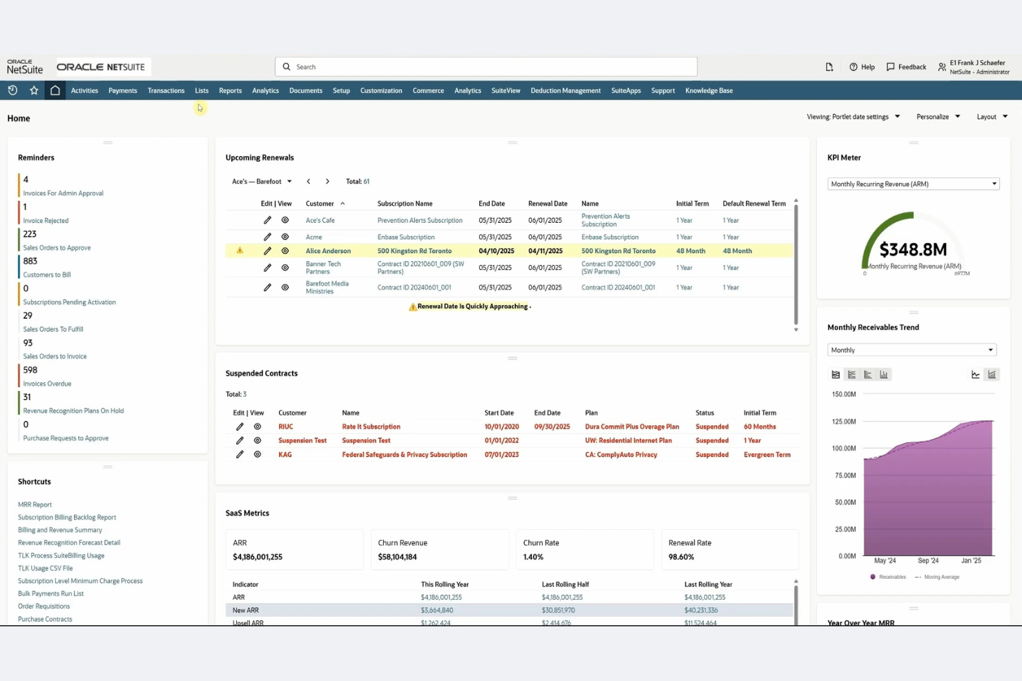 NetSuite screenshot - I 10 migliori software di fatturazione e gestione delle fatture recensiti nel 2026