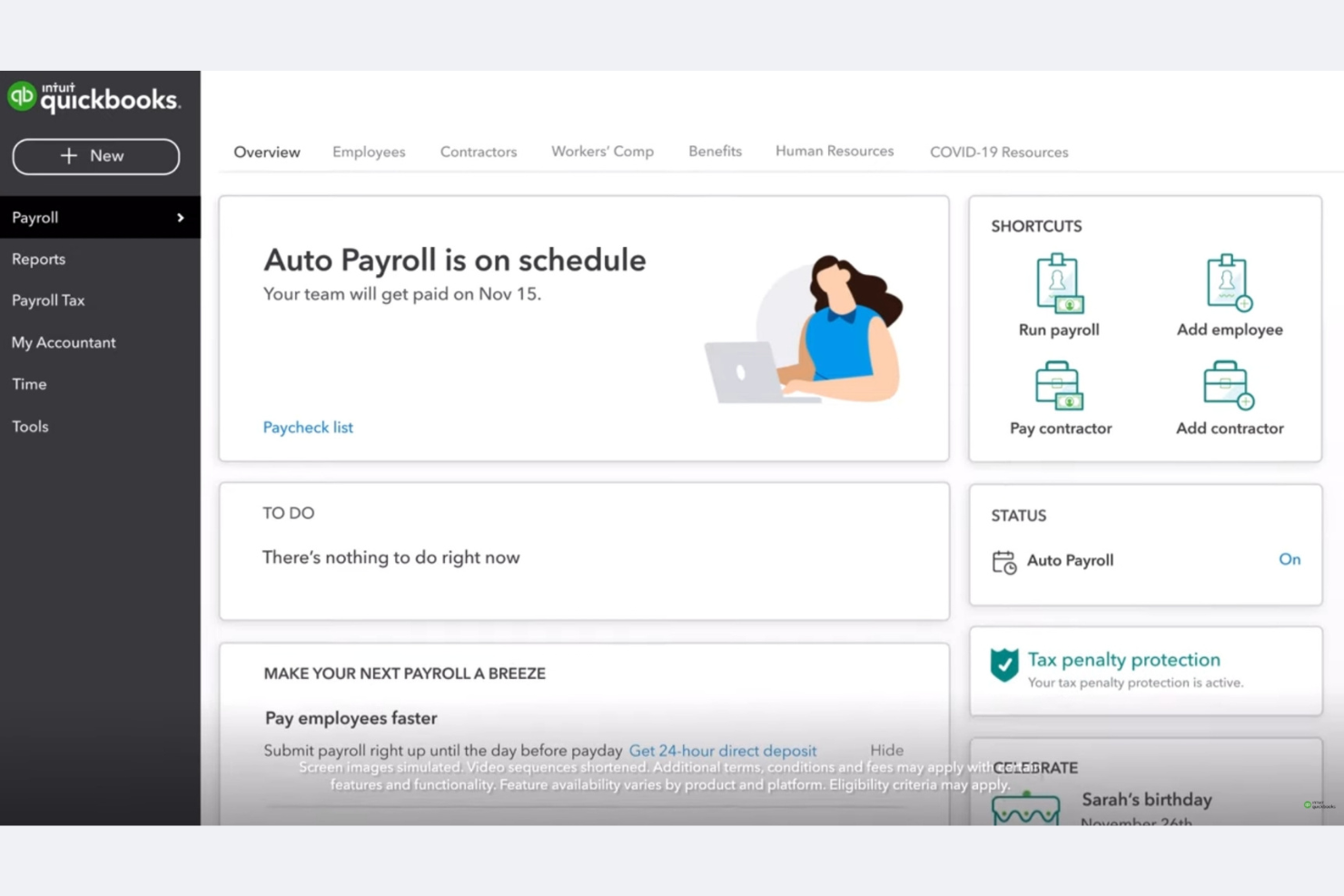 QuickBooks screenshot - Los 10 mejores programas de facturación y emisión de facturas analizados en 2026