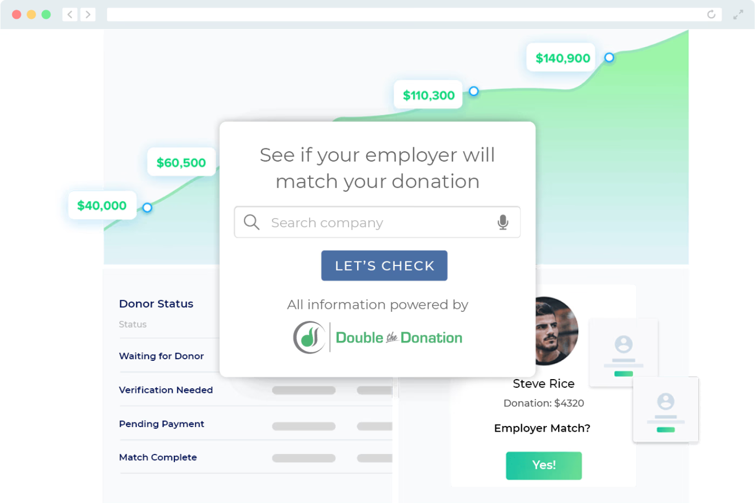 Double the Donation screenshot - Le 10 Migliori Piattaforme di Raccolta Fondi Recensite nel 2026