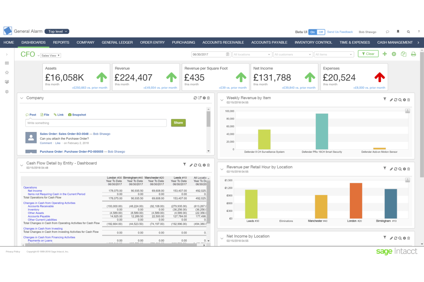 Sage Intacct screenshot - 13 Mejores Herramientas de Análisis Financiero para Pequeñas Empresas (2026)