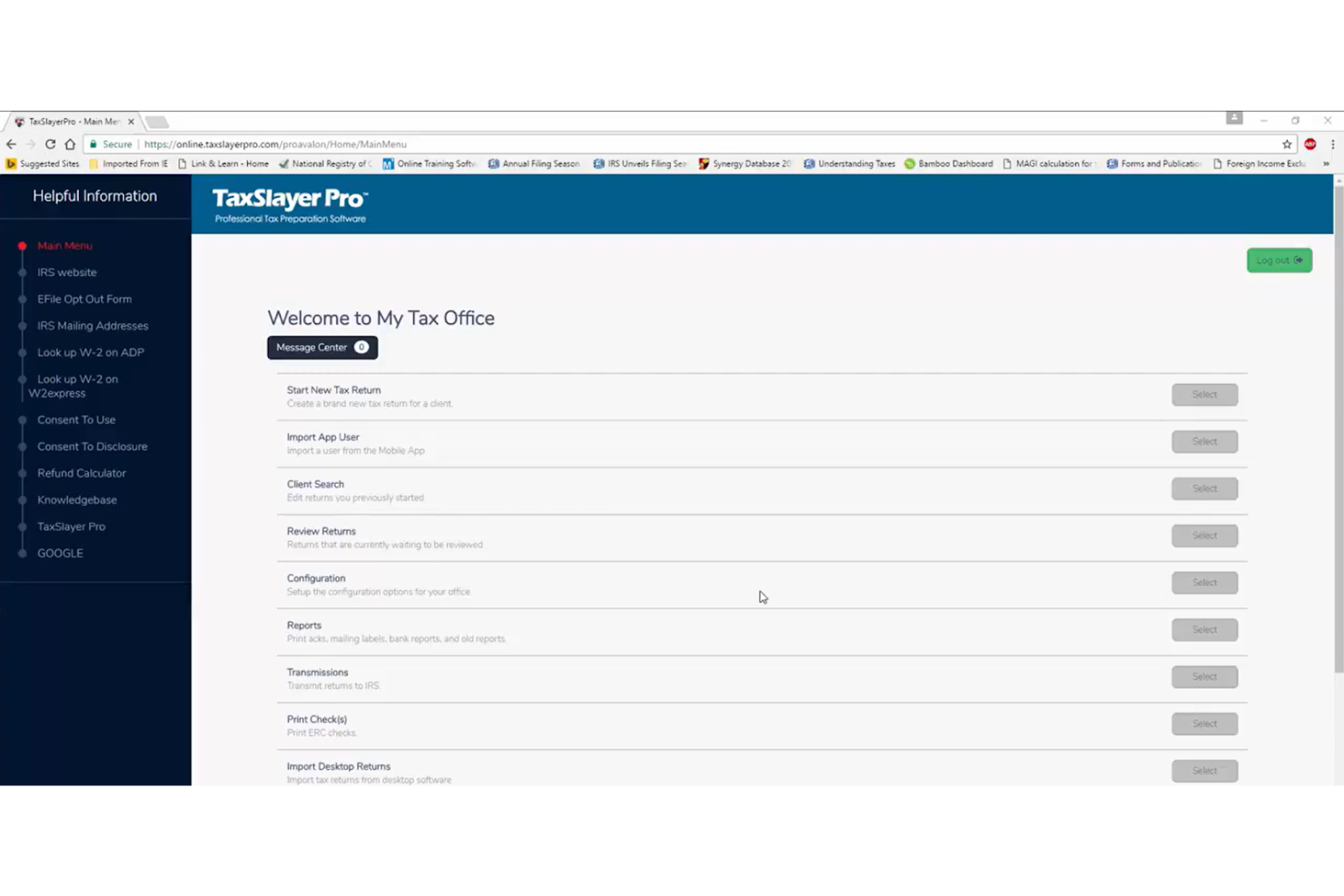 TaxSlayer Pro screenshot - Las 10 Mejores Soluciones de Software de Impuestos para Pequeñas Empresas en 2026