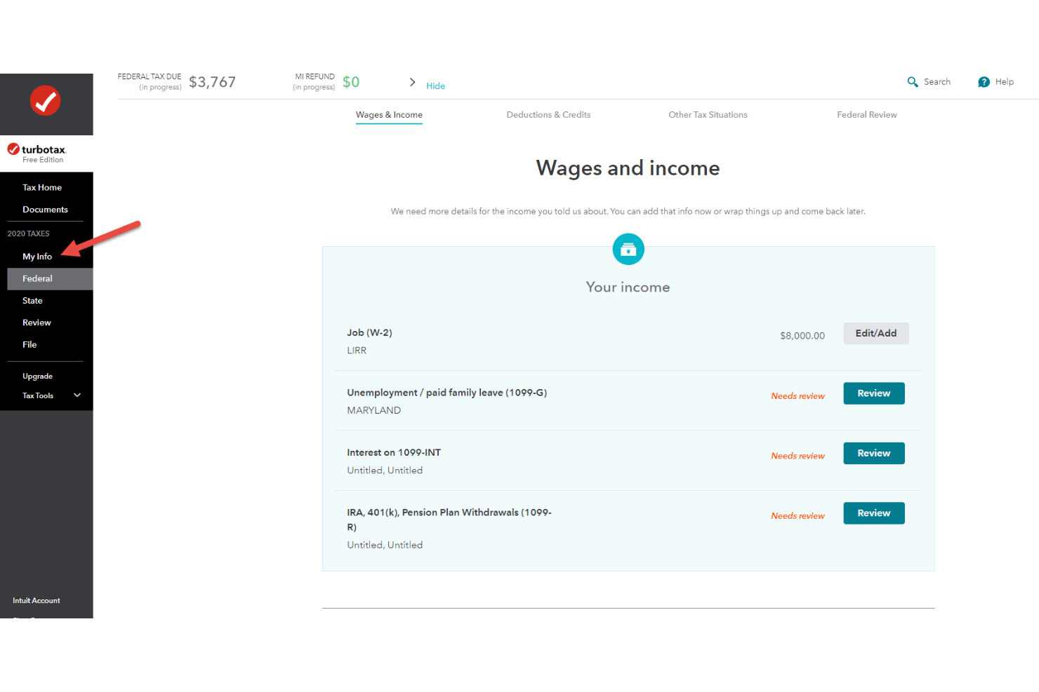 TurboTax screenshot - Las 10 Mejores Soluciones de Software de Impuestos para Pequeñas Empresas en 2026