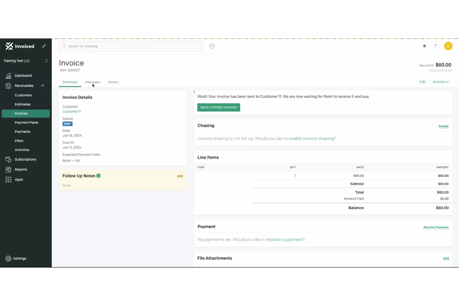 Invoiced screenshot - 10 Mejores Software de Facturación Empresarial Revisados en 2026