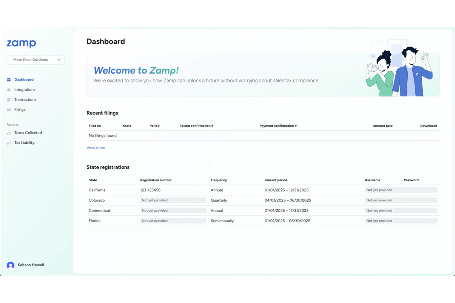 Zamp screenshot - 10 Mejores Programas de Impuestos sobre Ventas para Pequeñas Empresas Revisados en 2026