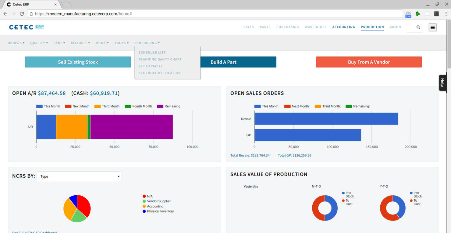 Cetec ERP screenshot - 10 Migliori ERP On-Premise Recensiti nel 2026