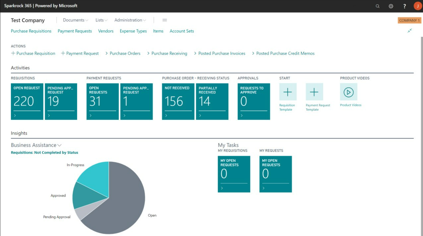Sparkrock 365 screenshot - 10 Migliori Software ERP per il Settore Pubblico Recensiti nel 2026