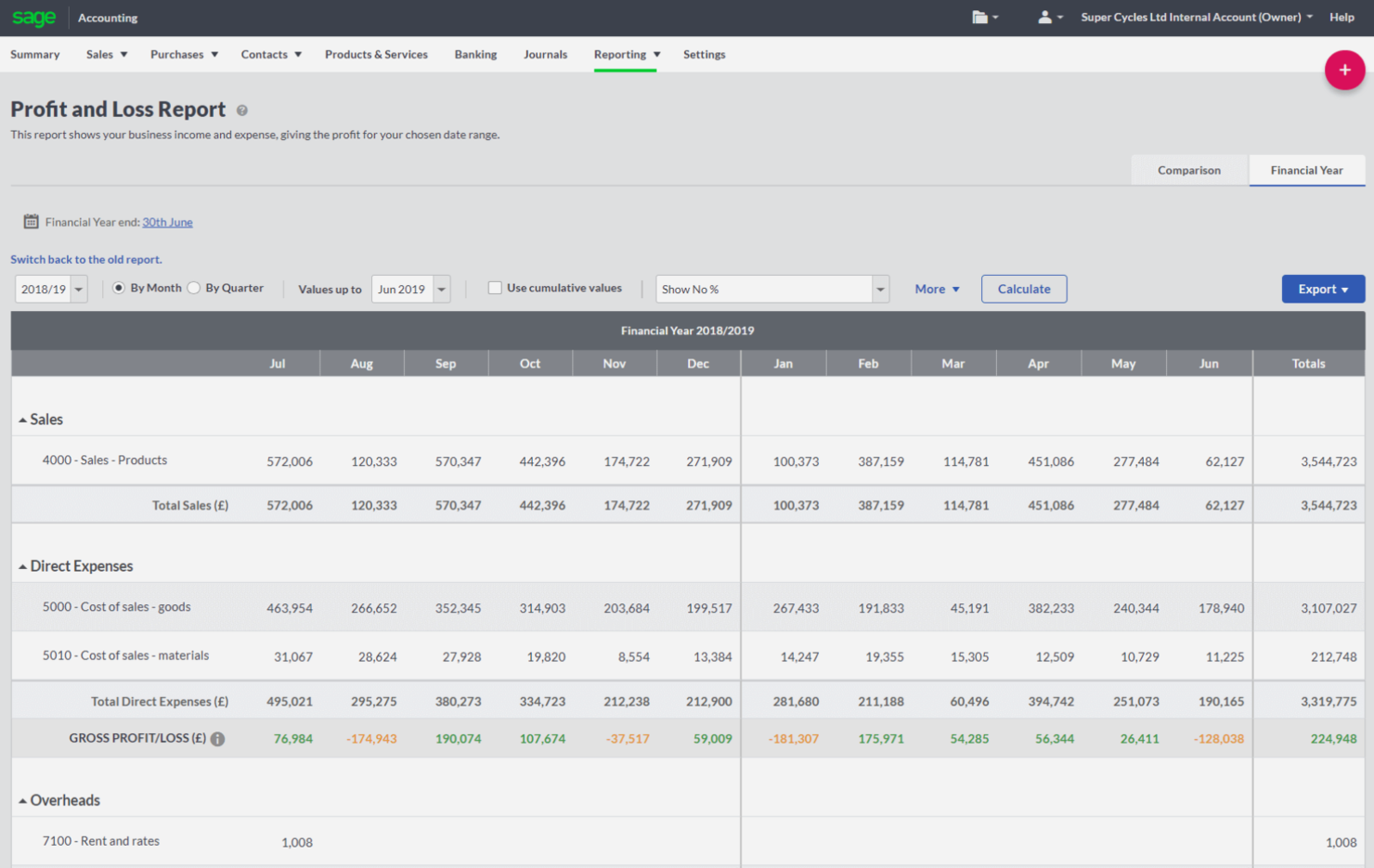 Sage Accounting screenshot - I 10 migliori software di contabilità legale per studi legali nel 2026