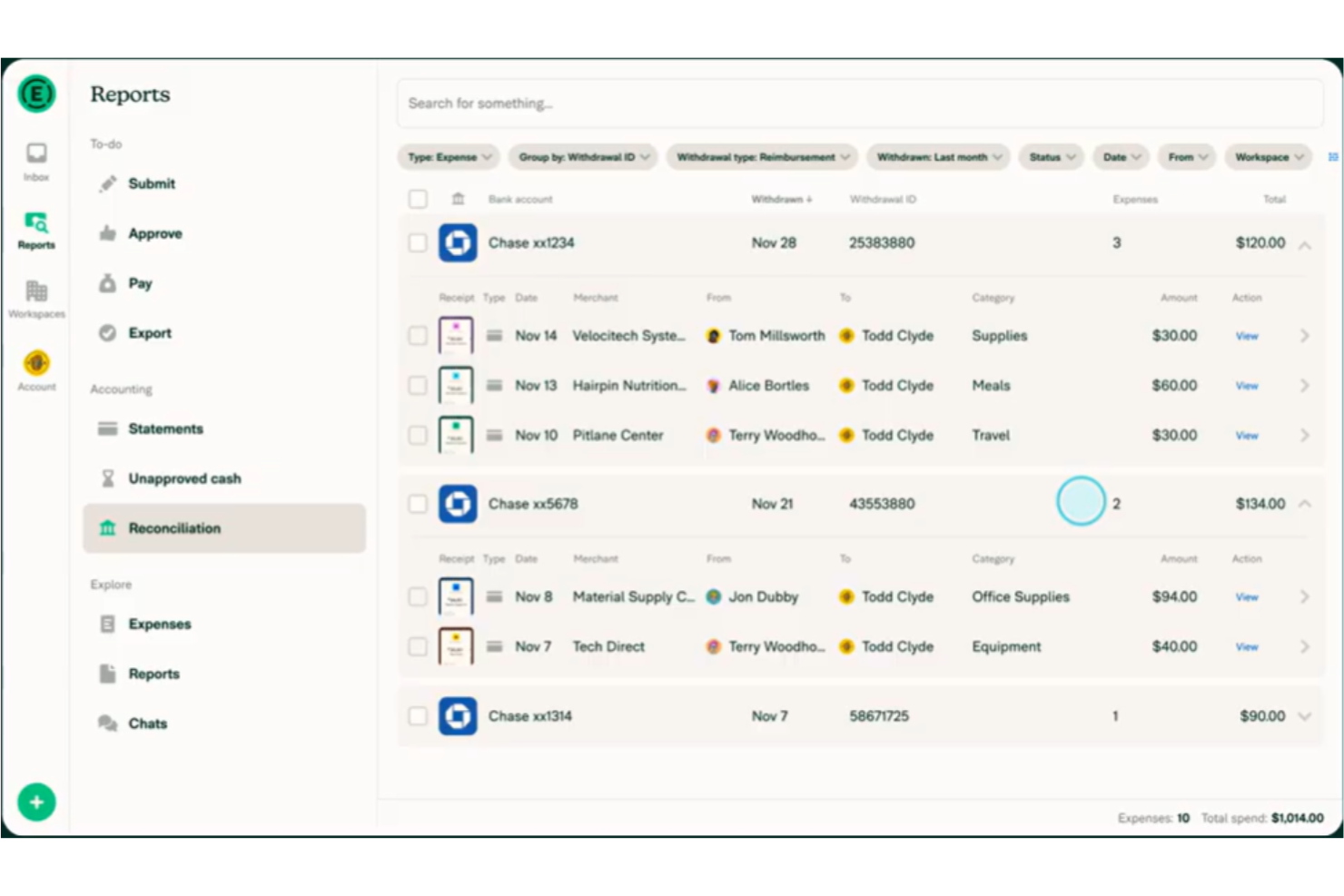 Expensify screenshot - 18 Migliori Soluzioni di Pagamento Virtuale nel 2026