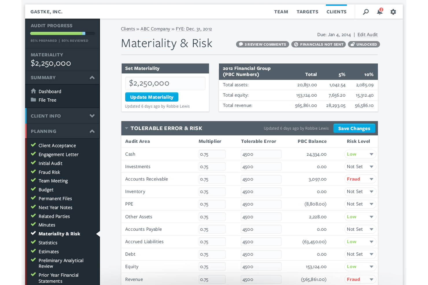 AuditFile screenshot - I 10 migliori software di audit AI nel 2026