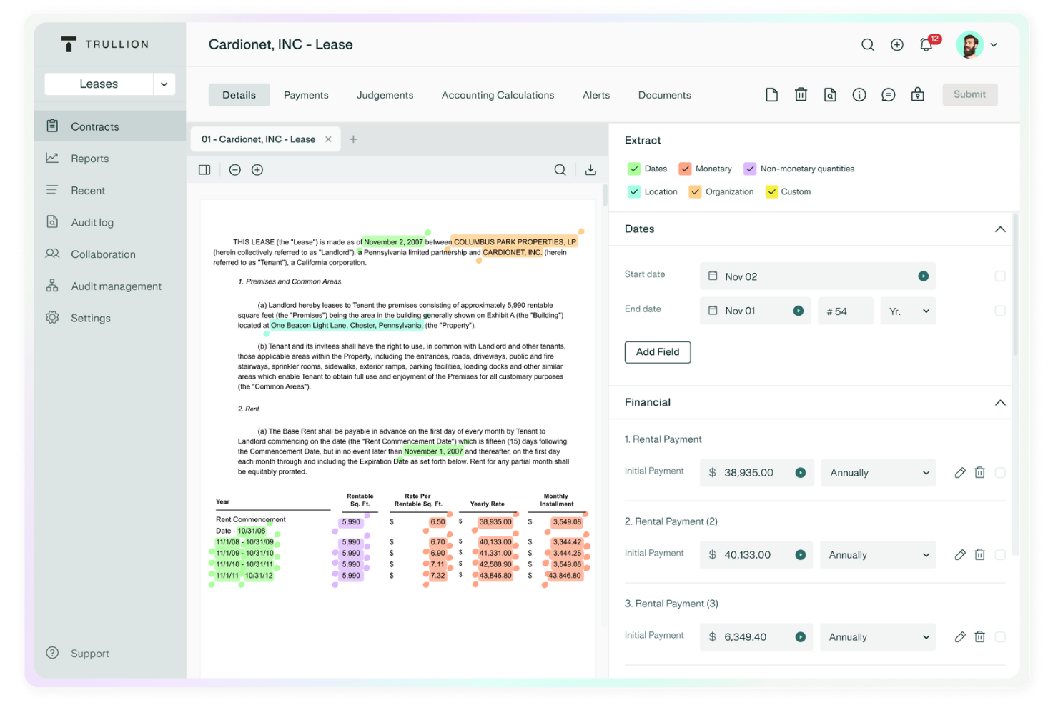 Trullion screenshot - I 10 migliori software di audit AI nel 2026