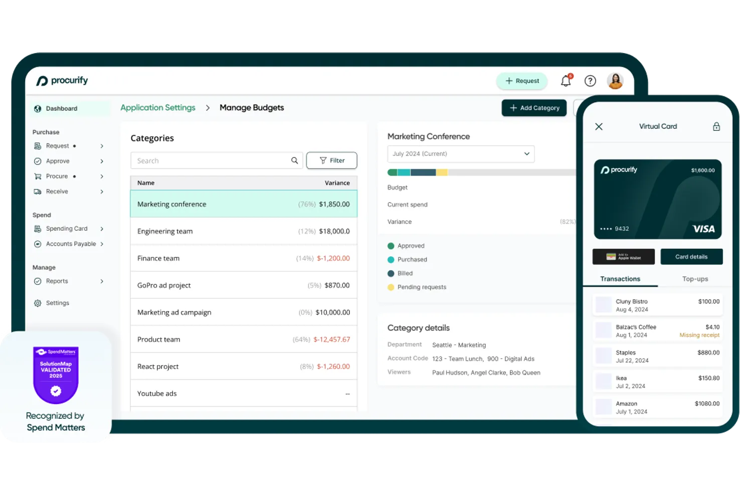 Procurify screenshot - Le 10 migliori alternative a Airbase nel 2026