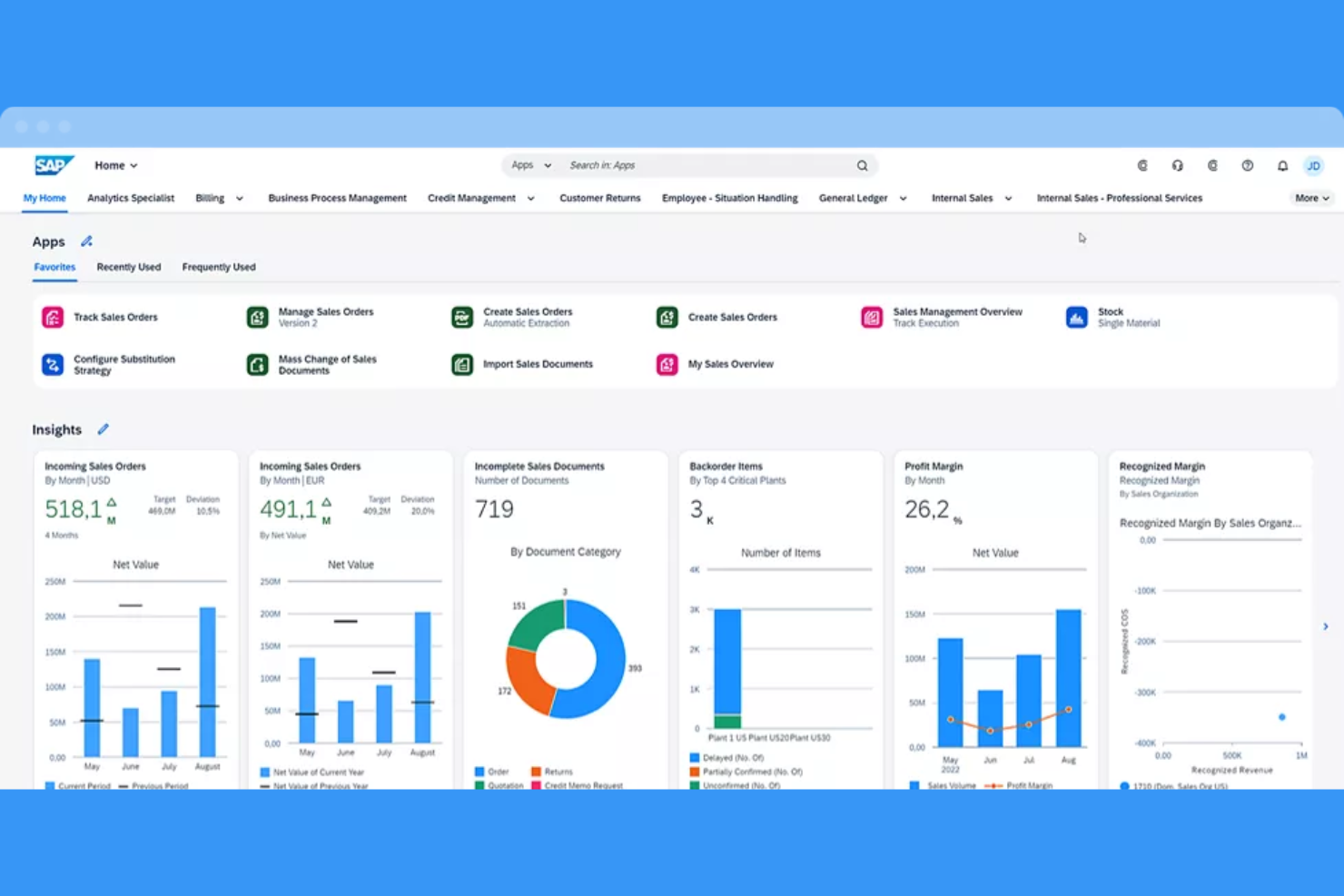 SAP S/4HANA screenshot - I 10 migliori software di gestione finanziaria aziendale nel 2026