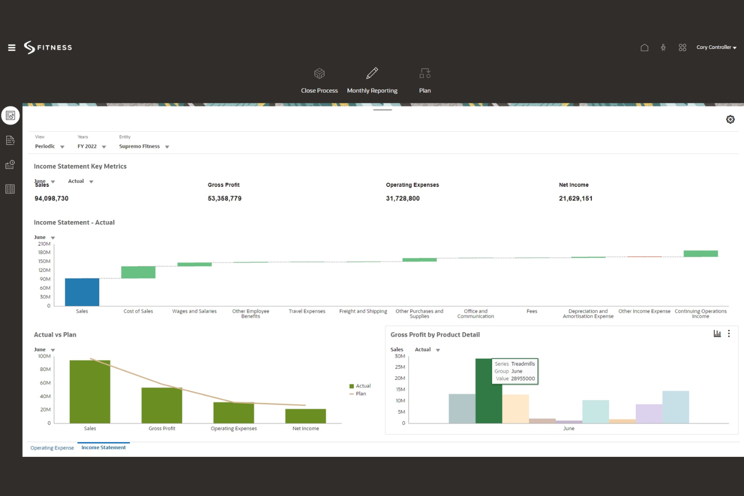 Oracle Fusion Cloud ERP screenshot - I 10 migliori software di gestione finanziaria aziendale nel 2026