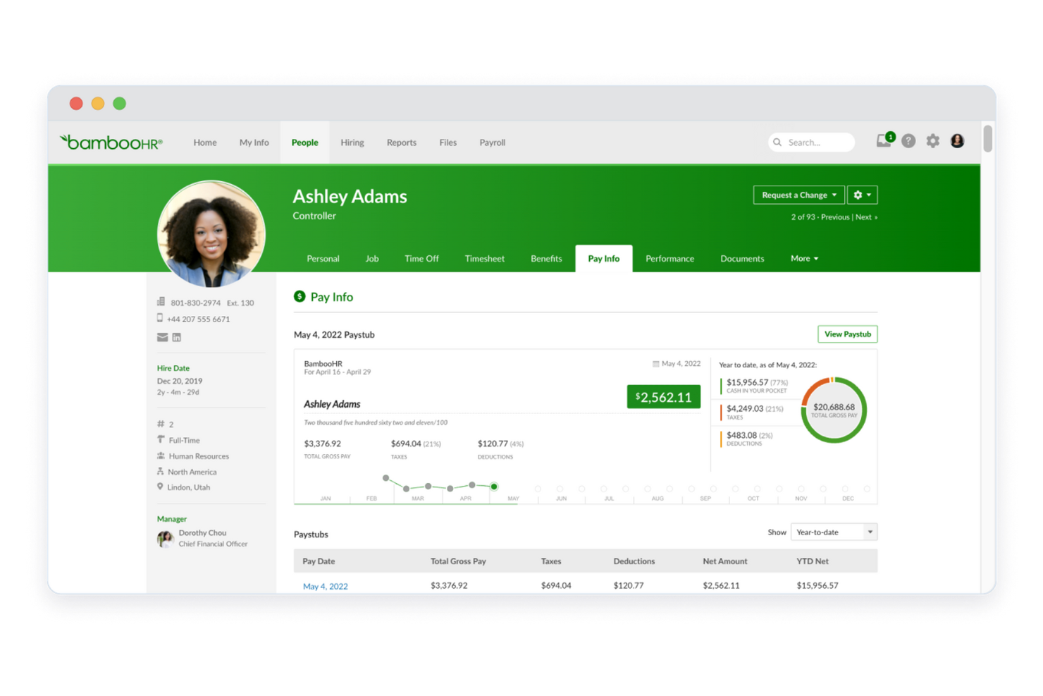 BambooHR screenshot - 10 Mejores Alternativas a Workday Seleccionadas para 2026