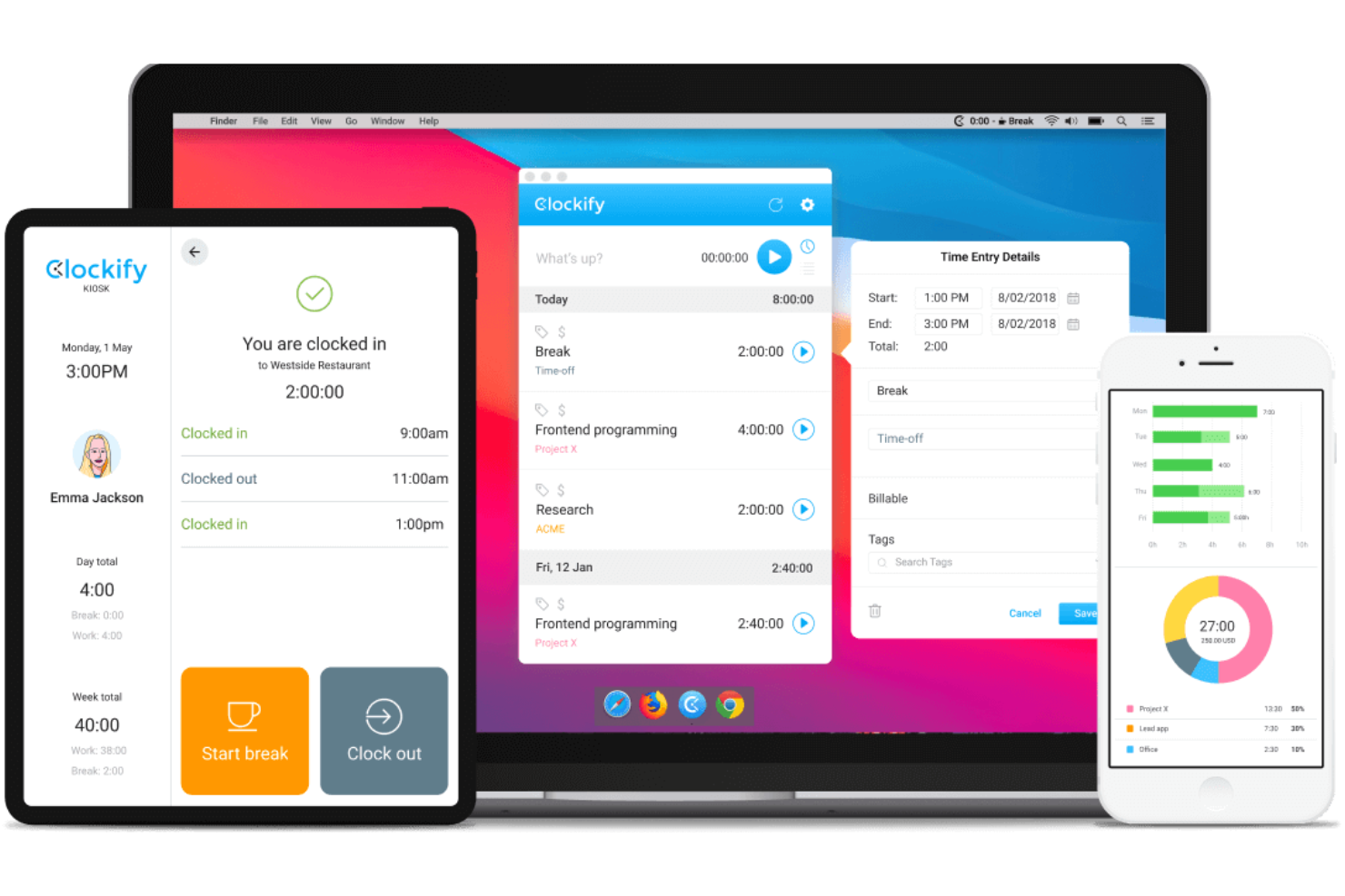Clockify screenshot - 10 alternative a Hubstaff selezionate per il 2026