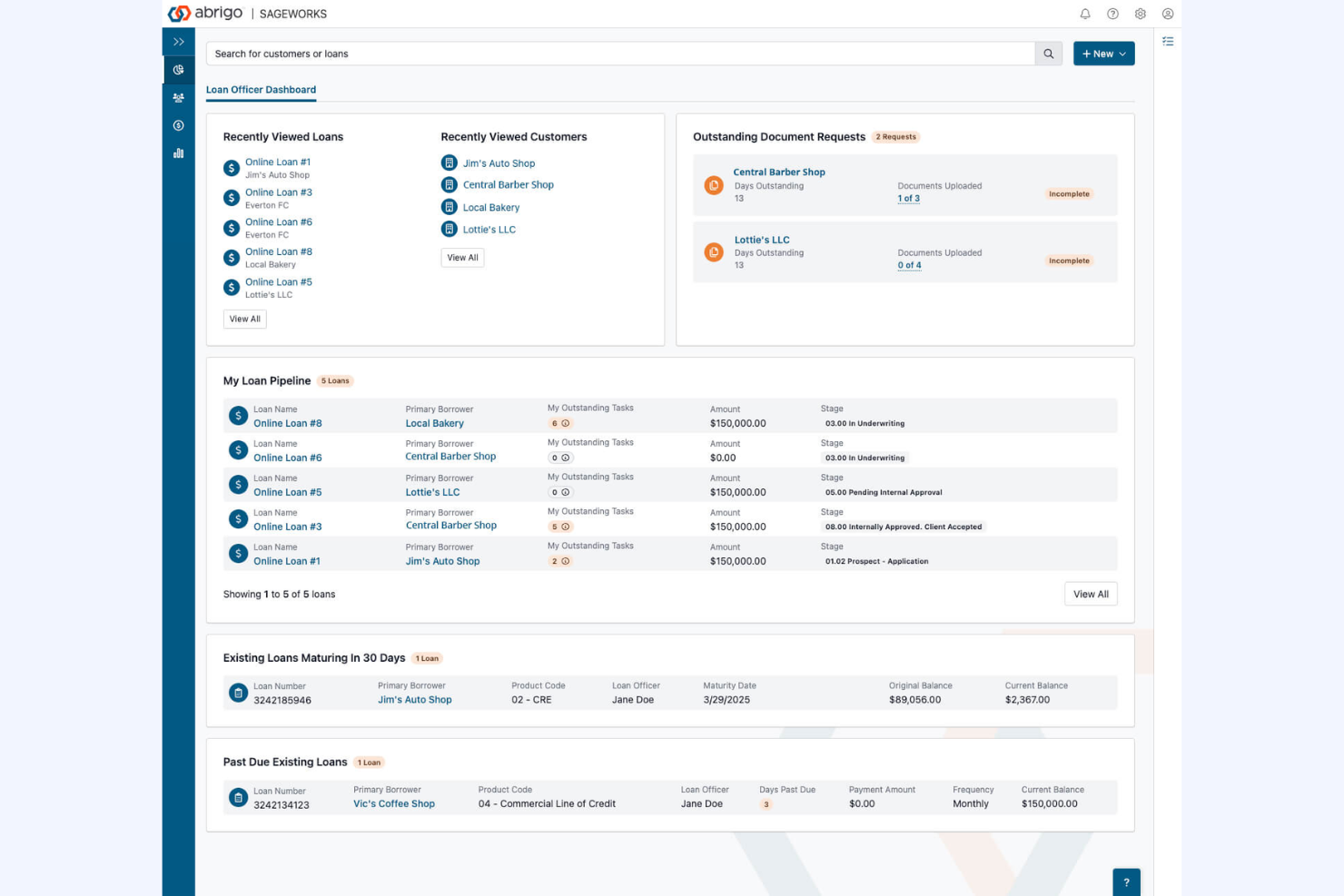 Abrigo screenshot - I 10 migliori software per la gestione del rischio finanziario nel 2026