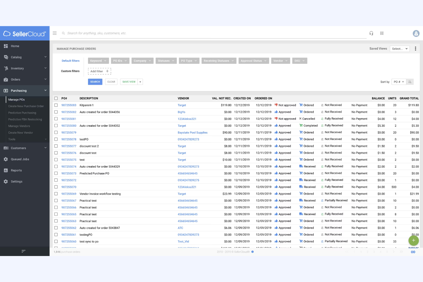 SellerCloud screenshot - 18 alternative a Cin7 selezionate per il 2026