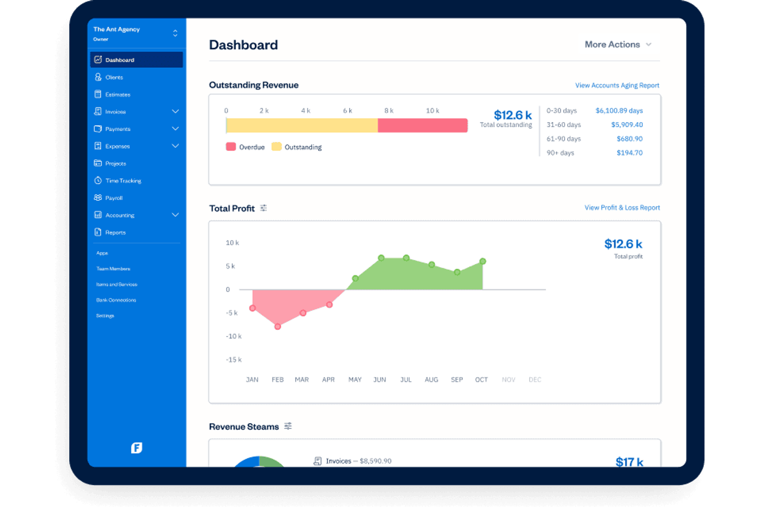 FreshBooks screenshot - 15 Mejores Programas de Estados Financieros para Contadores en 2026