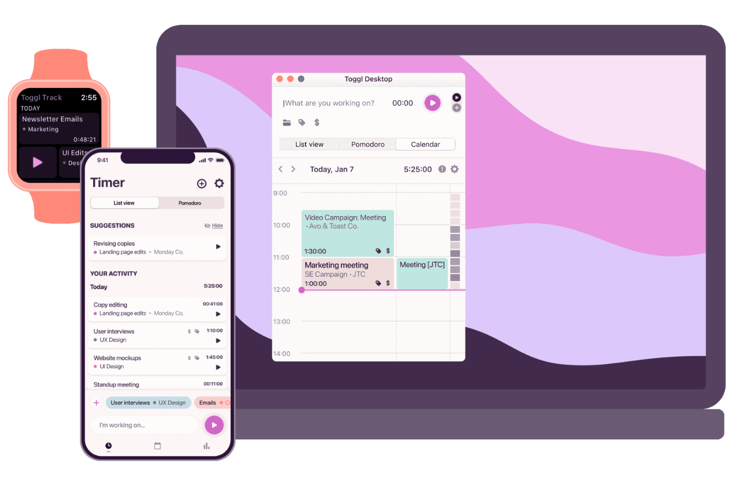 Toggl Track screenshot - 10 alternative a Hubstaff selezionate per il 2026