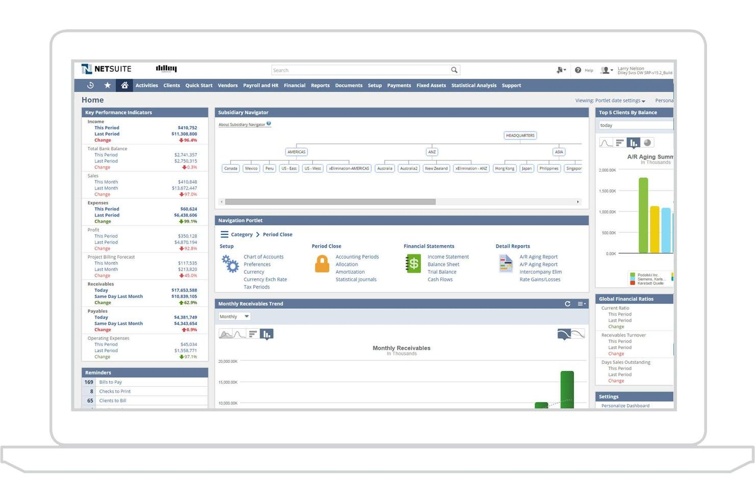 NetSuite screenshot - 15 Mejores Programas de Estados Financieros para Contadores en 2026