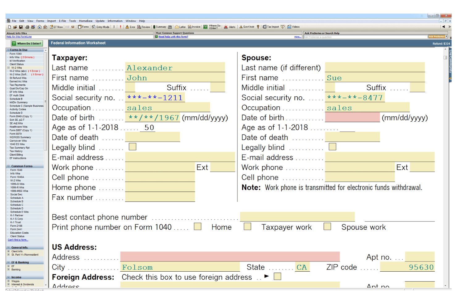 ProSeries Tax screenshot - Le 10 Migliori Soluzioni Software per la Gestione dei Beni Ammortizzabili nel 2026