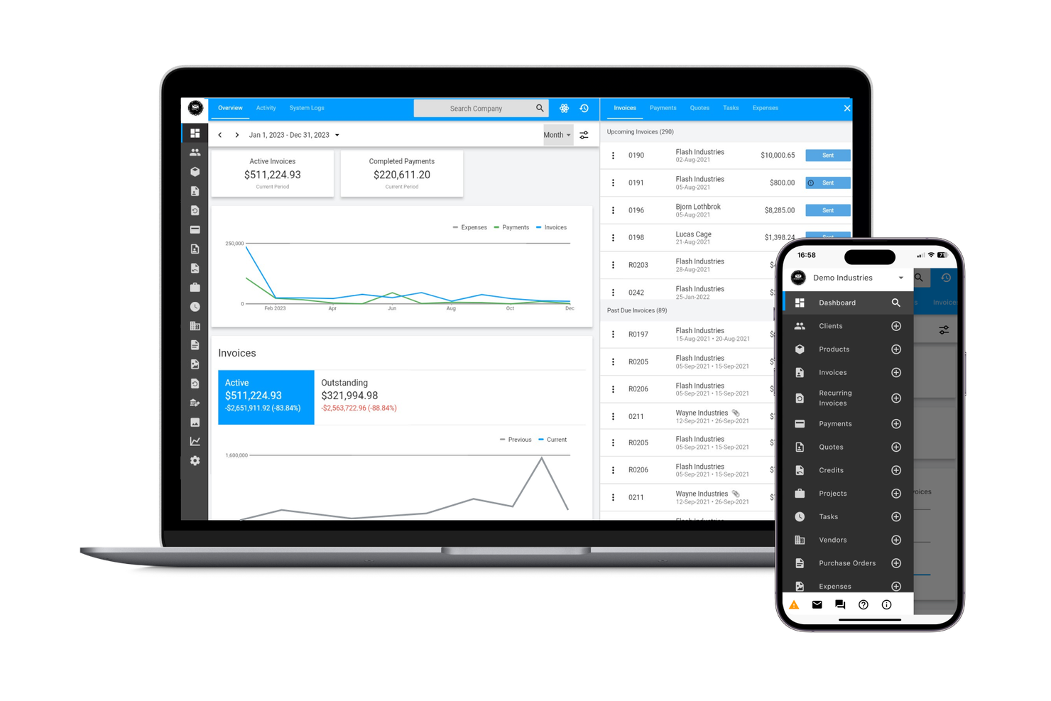 Invoice Ninja screenshot - 18 Migliori Software di Fatturazione Automatica per il 2026
