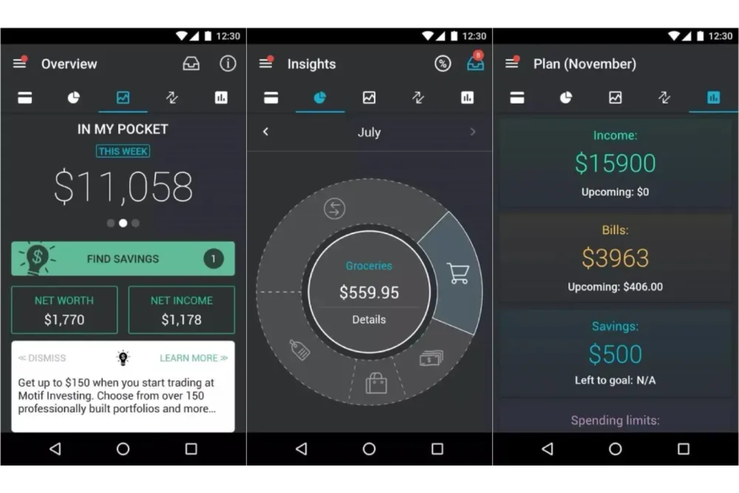 PocketGuard screenshot - 10 mejores alternativas a YNAB seleccionadas para 2026