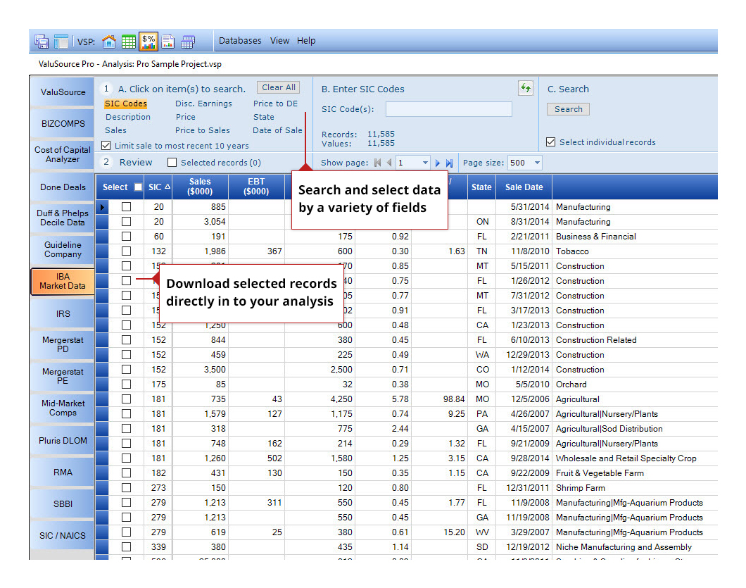 ValuSource screenshot - 10 Mejores Programas para Valoración de Empresas en 2026