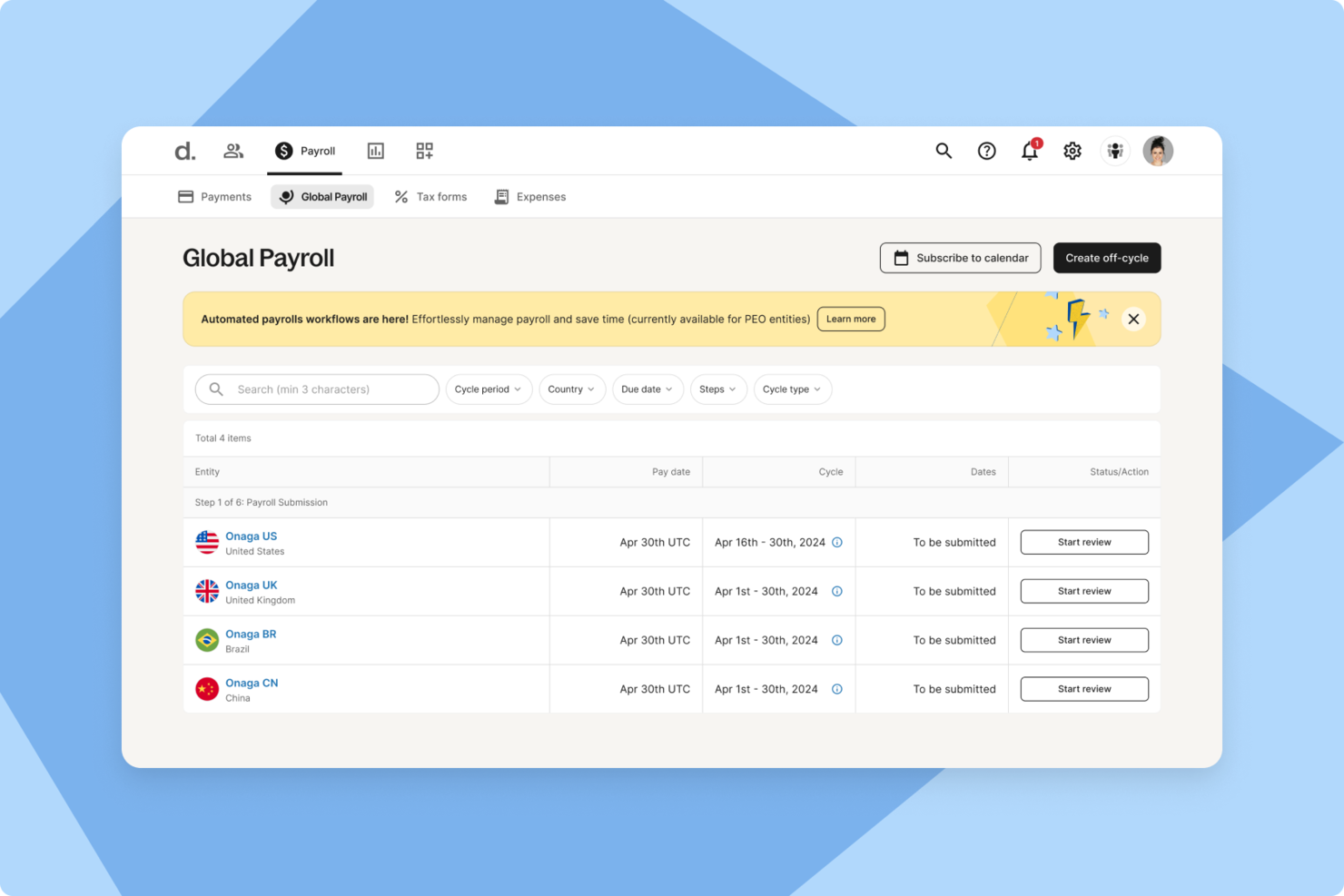 Deel Payroll screenshot - 10 alternative a Rippling per il 2026