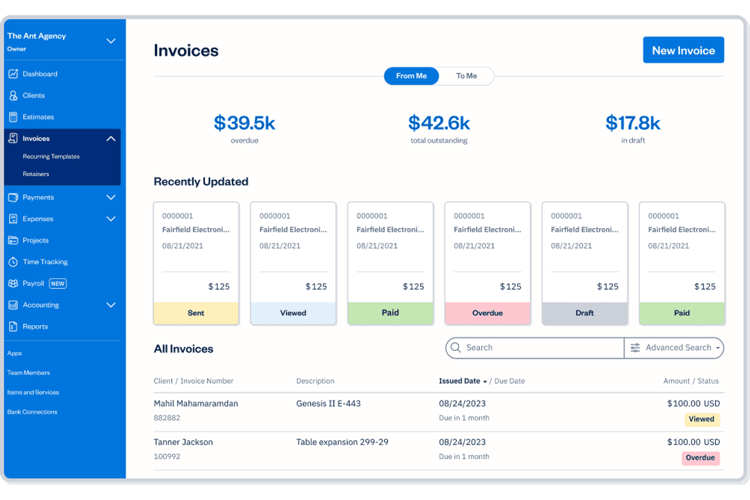 FreshBooks screenshot - 10 Mejores Programas de Facturación Gratuitos para Pequeñas Empresas en 2026