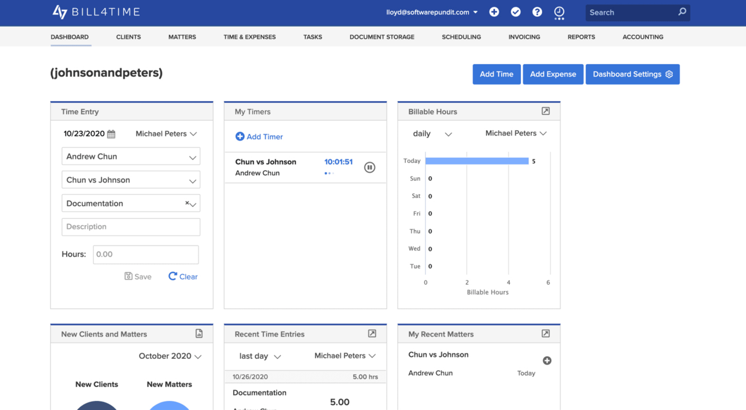 Bill4time screenshot - Le 10 Migliori Soluzioni di Fatturazione per Commercialisti Recensite nel 2026