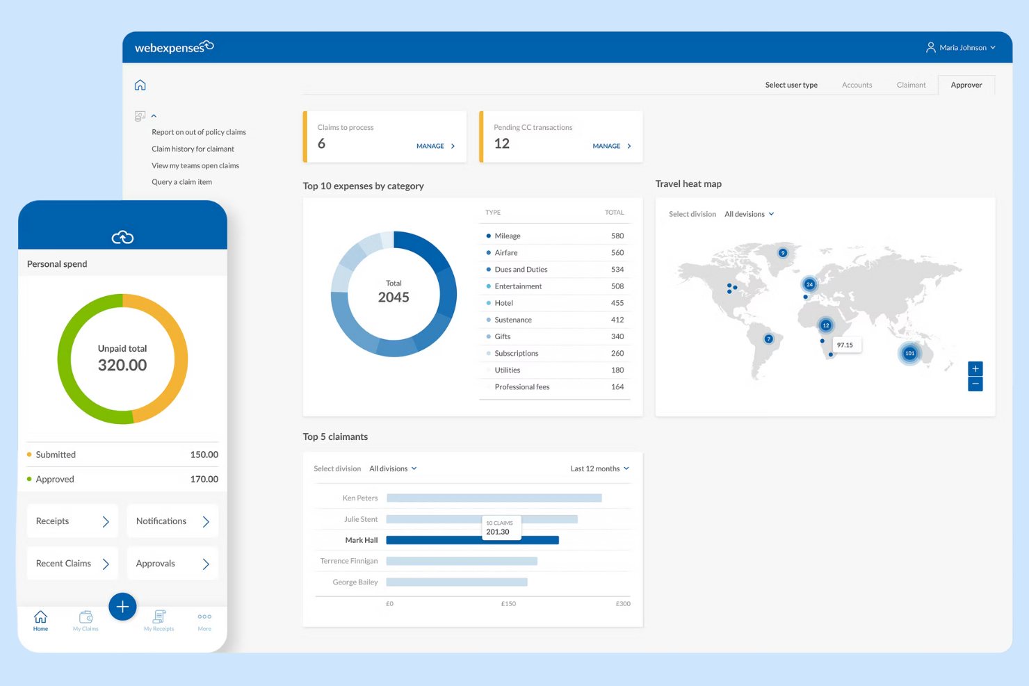 Webexpenses screenshot - 10 Mejores Alternativas a Brex Analizadas en 2026