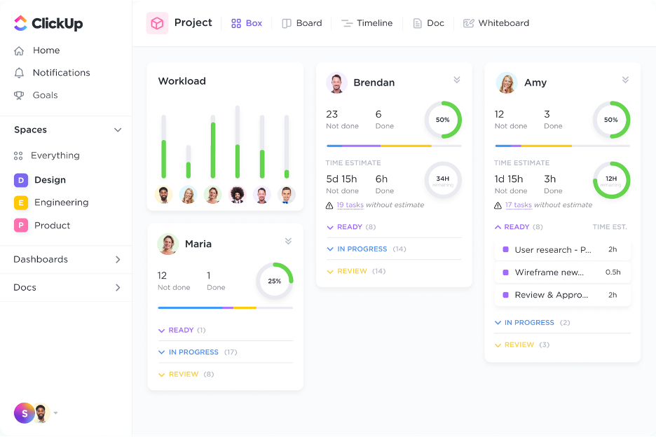 ClickUp screenshot - Le 10 migliori alternative a Square recensite nel 2026