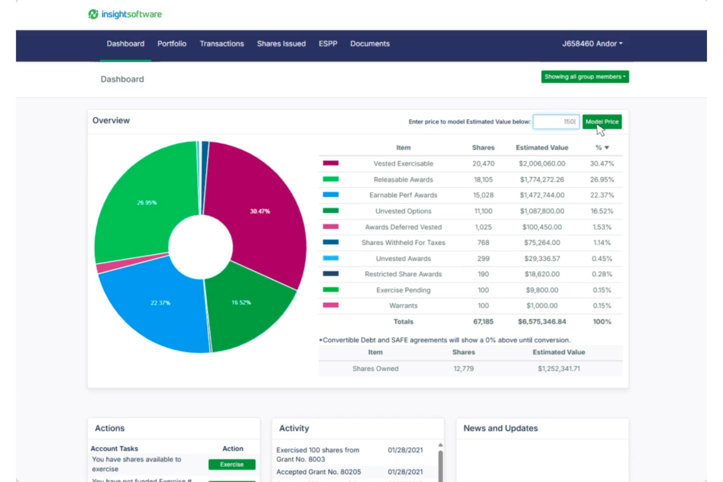 Certent Equity Management screenshot - Le 10 migliori alternative a Carta recensite nel 2026