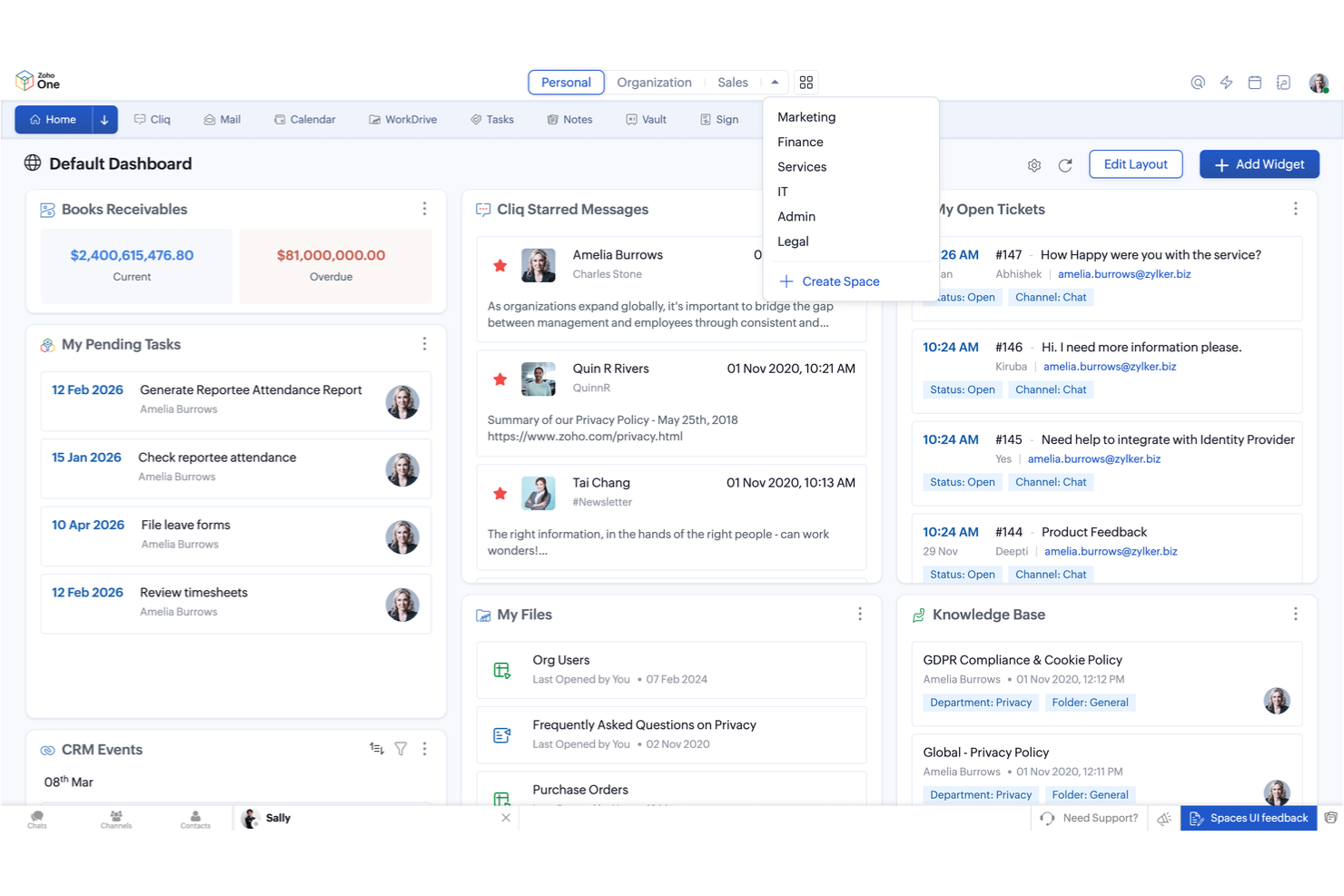 Zoho One screenshot - 10 Mejores Alternativas a Square Analizadas en 2026