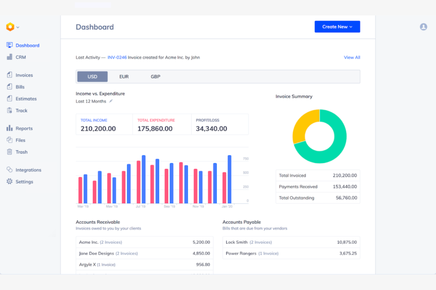 Hiveage screenshot - Los 10 mejores software de facturación B2B analizados en 2026