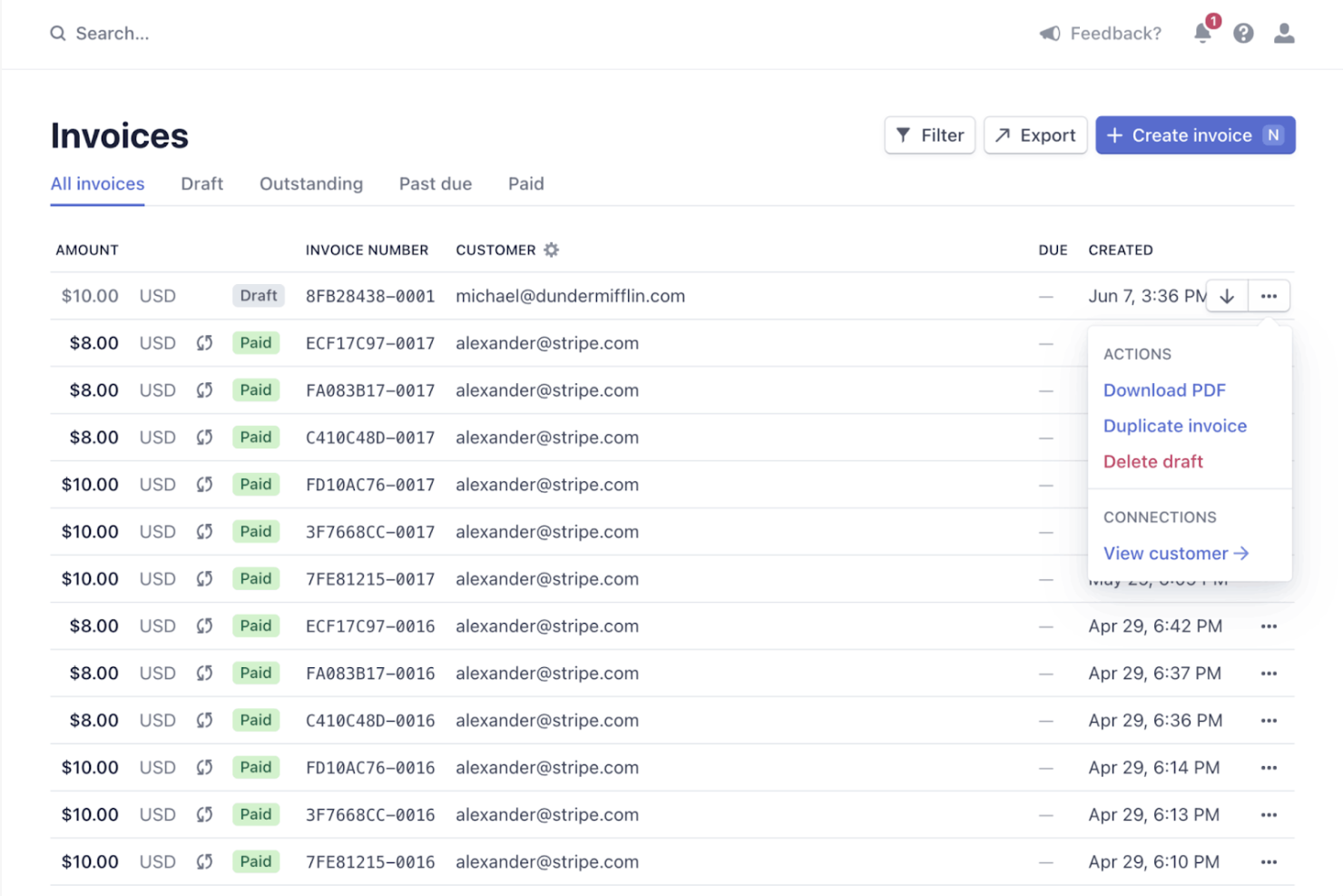 Stripe Billing screenshot - 10 Migliori Software di Fatturazione B2B Recensiti nel 2026