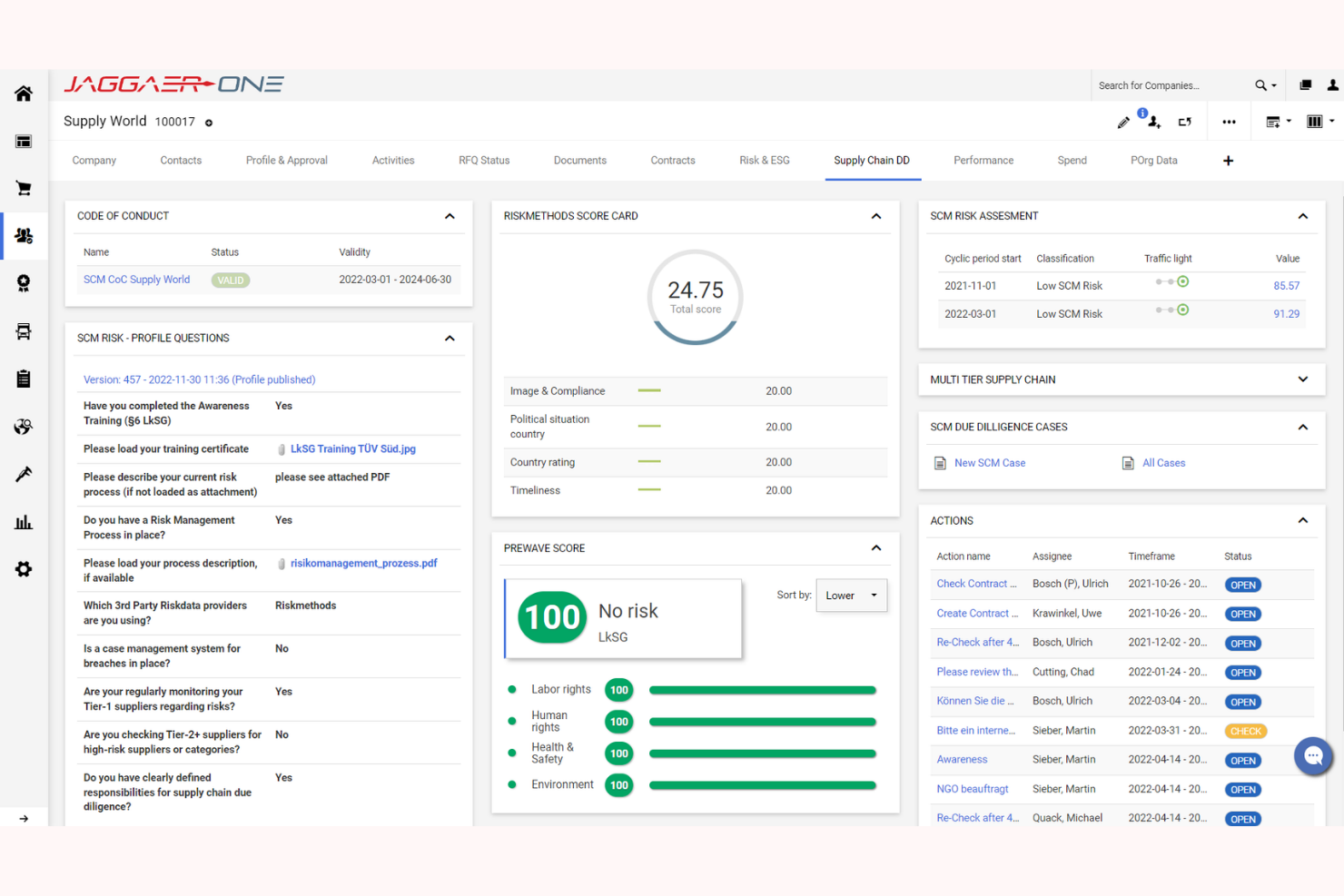 Jaggaer screenshot - 10 mejores programas de compras con IA analizados en 2026
