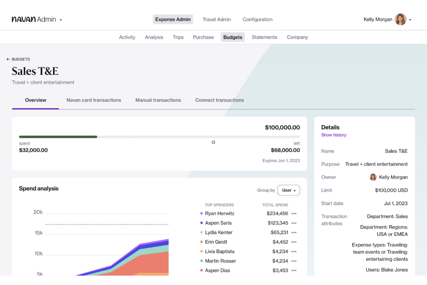 Navan screenshot - I 10 migliori software per la gestione delle spese del 2026
