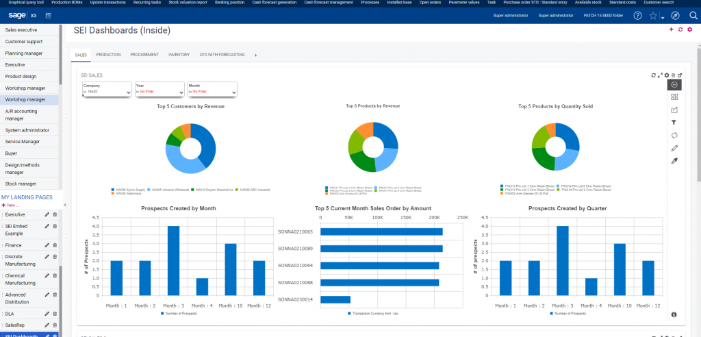 Sage X3 screenshot - Le 10 migliori soluzioni software ERP Pharma recensite nel 2026