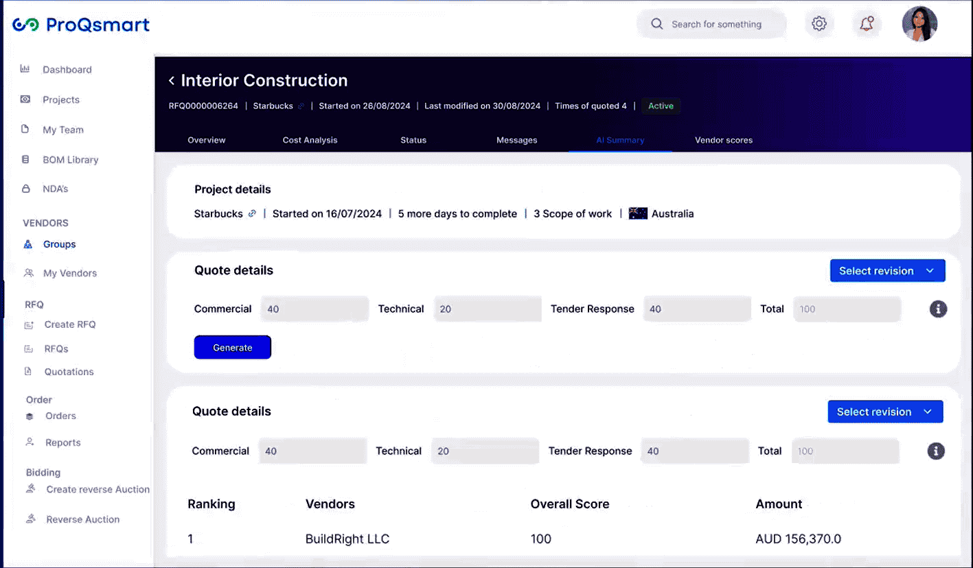 ProQsmart screenshot - Le 10 migliori soluzioni software CapEx recensite nel 2026