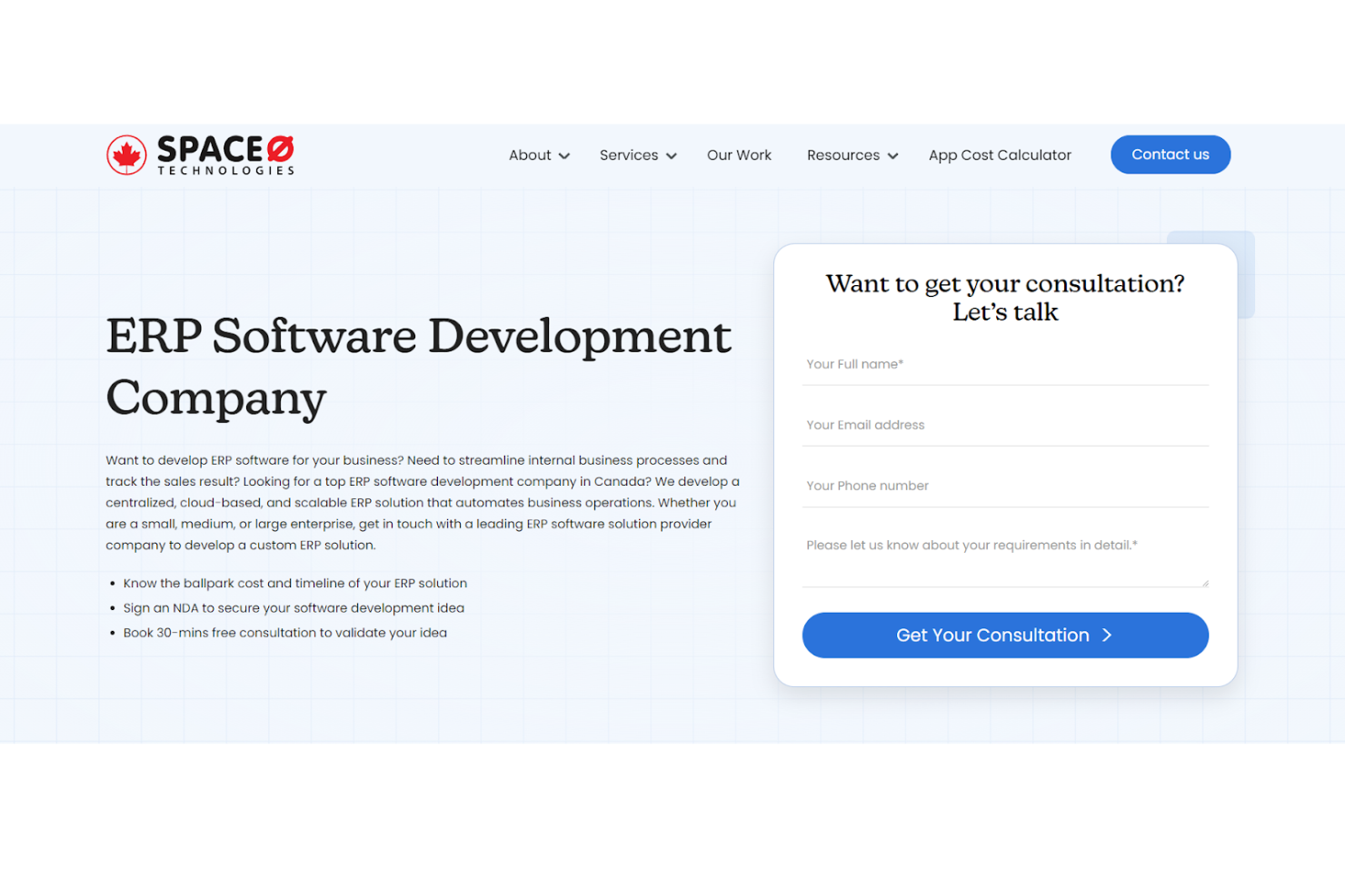 SpaceO Technologies screenshot - 10 Mejores Empresas de Desarrollo de Software ERP en 2026