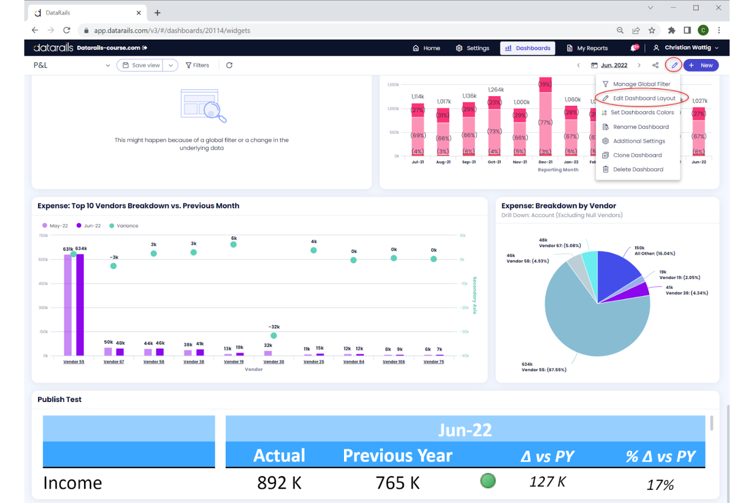 Datarails screenshot - I 10 migliori software per la chiusura finanziaria e la consolidazione nel 2026