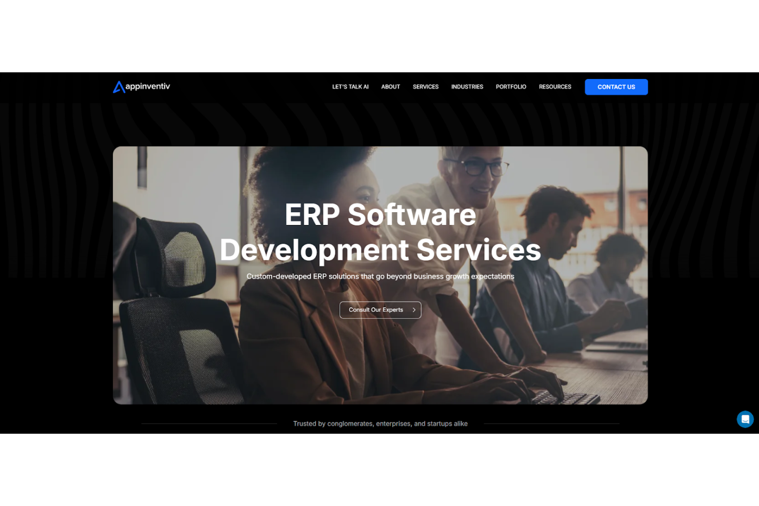Appinventiv screenshot - 10 migliori aziende di sviluppo software ERP nel 2026