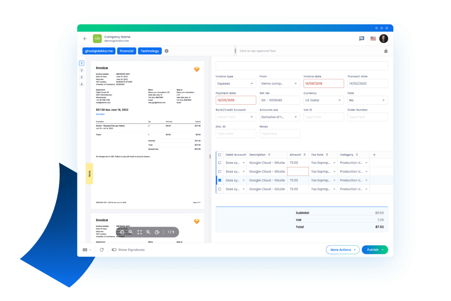 DOKKA screenshot - I 10 migliori software per la chiusura finanziaria e la consolidazione nel 2026